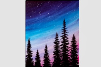 All Ages Paint Nite: Moonlit Pines